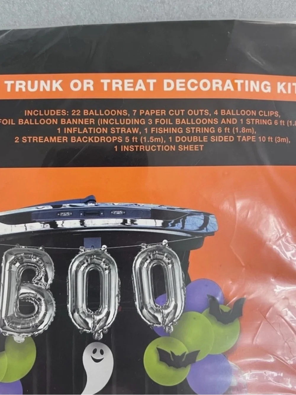 Happy Halloween Trunk or Treat Decorating Kit - Black, Orange, Purple, Green